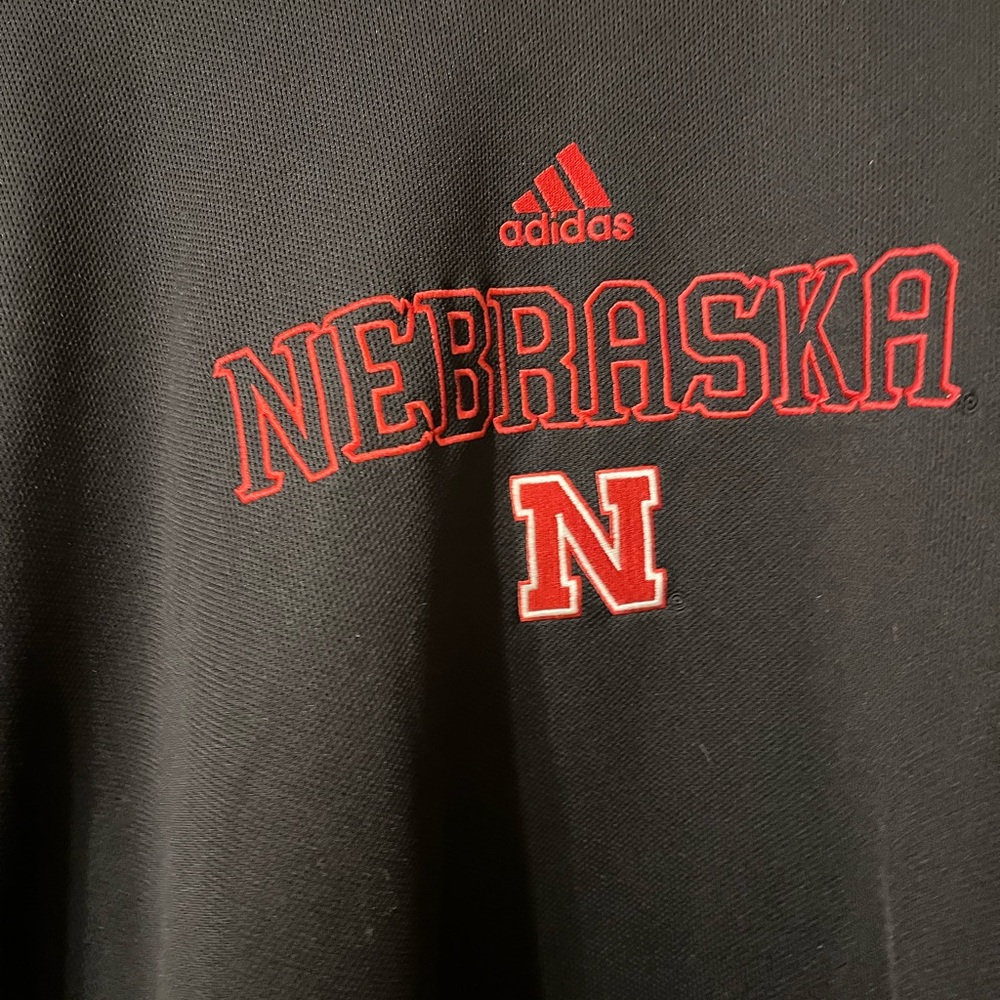 Adidas Nebraska Cornhuskers long sleeve Tee in Black and Red